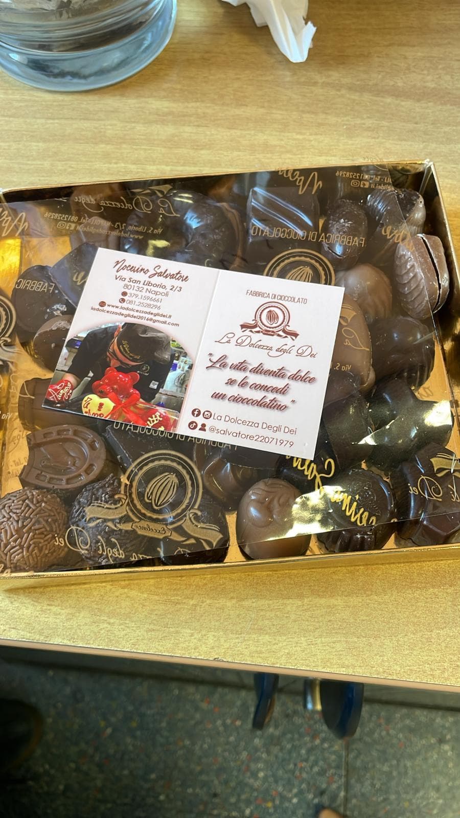 I cioccolatini dentro la scatola
